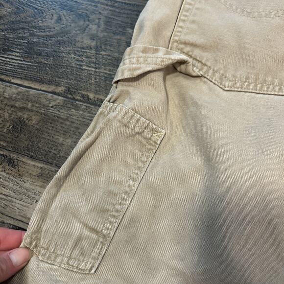 Carhartt Womens carpenter Canvas Pants Size 16x30 Loose Fit Brown Tan - Picture 8 of 10